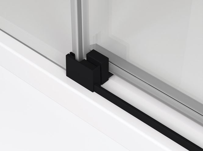 RONAL TOP-LINE S TLSAC sprchový kút 90x90 cm, rohový vstup, posuvné dvere, black line/číre sklo TLSAC 090 06 07 Obrázek - fotka