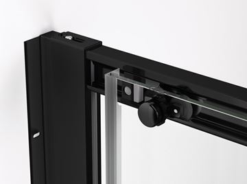 RONAL TOP-LINE S TLSAC sprchový kút 90x90 cm, rohový vstup, posuvné dvere, black line/číre sklo TLSAC 090 06 07 Obrázek - fotka
