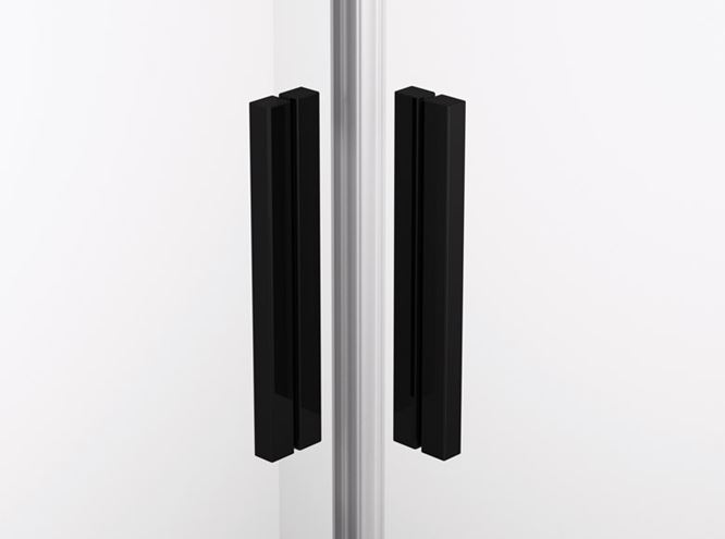 RONAL TOP-LINE S TLSAC sprchový kút 90x90 cm, rohový vstup, posuvné dvere, black line/číre sklo TLSAC 090 06 07 Obrázek - fotka