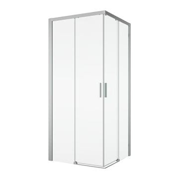 RONAL TOP-LINE S TLSAC sprchový kút 90x90 cm, rohový vstup, posuvné dvere, aluchróm/číre sklo