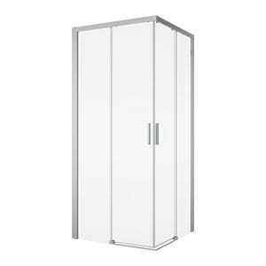 RONAL TOP-LINE S TLSAC sprchový kút 90x90 cm, rohový vstup, posuvné dvere, aluchróm/číre sklo