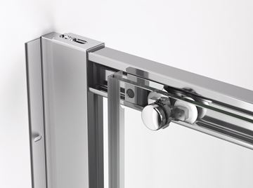 RONAL TOP-LINE S TLSAC sprchový kút 90x90 cm, rohový vstup, posuvné dvere, aluchróm/číre sklo TLSAC 090 50 07 Obrázek - fotka