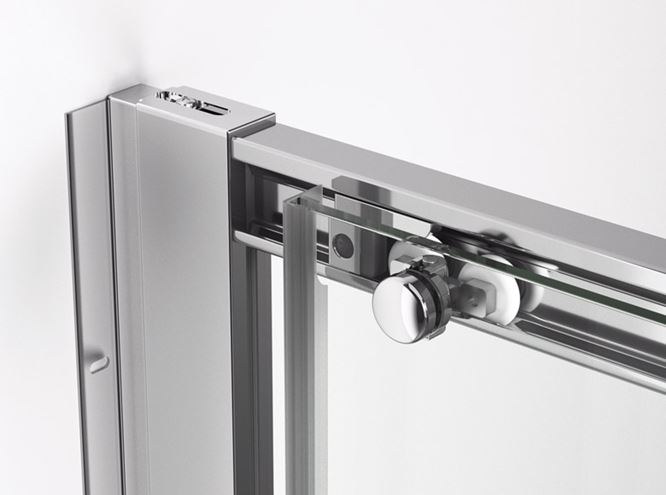 RONAL TOP-LINE S TLSAC sprchový kút 90x90 cm, rohový vstup, posuvné dvere, aluchróm/číre sklo TLSAC 090 50 07 Obrázek - fotka