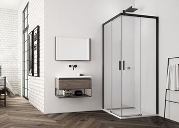 RONAL TOP-LINE S TLSAC sprchový kút 90x90 cm, rohový vstup, posuvné dvere, aluchróm/číre sklo TLSAC 090 50 07 Obrázek - fotka