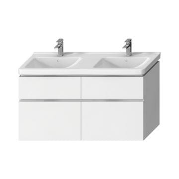 JIKA CUBITO PURE dvojumývadlo 130 cm, s 2 otvormi pre batérie a prepadom H8144200001041 Obrázek - fotka