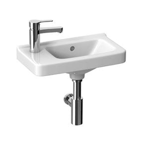 JIKA CUBITO PURE umývadielko 45 cm, s otvorom pre batériu vľavo, s prepadom
