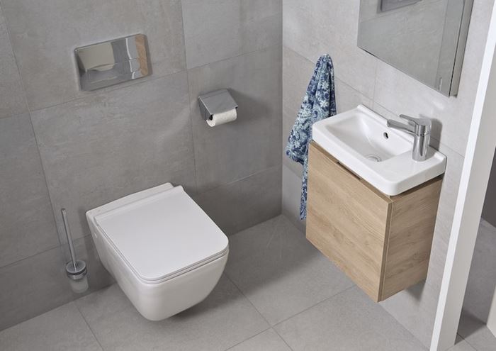 JIKA CUBITO PURE umývadielko 45 cm, s otvorom pre batériu vpravo, s prepadom, Jika perla H8114241001061 Obrázek - fotka