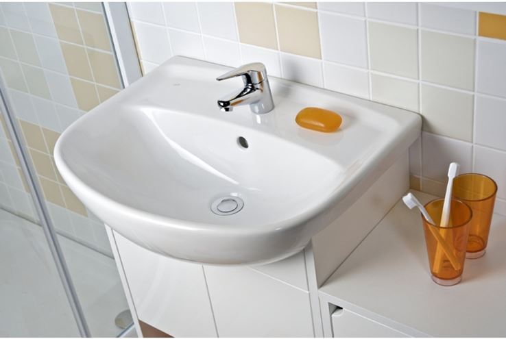 JIKA LYRA PLUS umývadlo 55 cm, s otvorom pre batériu a prepadom H8133820001041 Obrázek - fotka