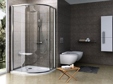 RAVAK PIVOT PSKK3 100 sprchovací kút 100x100 cm, R500, pivotové dvere, satin/sklo transparent 376AAU00Z1 Obrázek - fotka