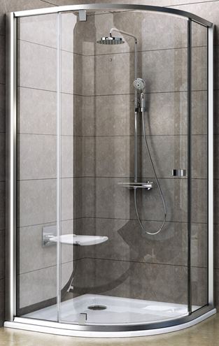RAVAK PIVOT PSKK3 100 sprchovací kút 100x100 cm, R500, pivotové dvere, satin/sklo transparent 376AAU00Z1 Obrázek - Hlavní obrázek