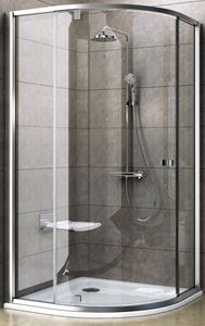 RAVAK PIVOT PSKK3 100 sprchovací kút 100x100 cm, R500, pivotové dvere, satin/sklo transparent