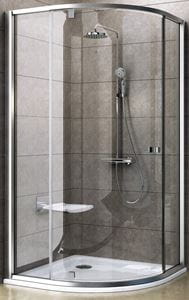 RAVAK PIVOT PSKK3 100 sprchovací kút 100x100 cm, R500, pivotové dvere, satin/sklo transparent
