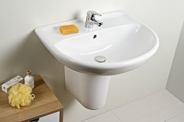 JIKA LYRA PLUS umývadielko 45 cm, s otvorom pre batériu a prepadom H8153820001041 Obrázek - fotka