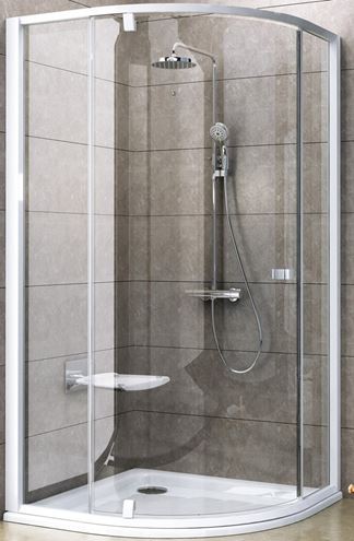 RAVAK PIVOT PSKK3 100 sprchovací kút 100x100 cm, R500, pivotové dvere, biela/sklo transparent 376AA101Z1 Obrázek - Hlavní obrázek