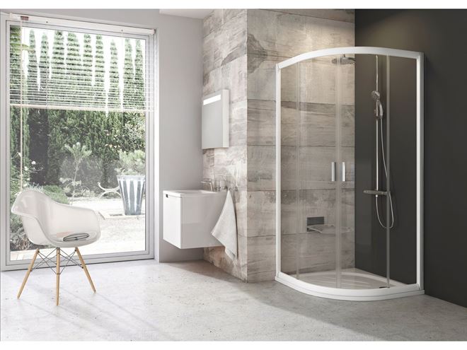 RAVAK BLIX BLCP4 90 sprchovací kút 90x90 cm, R500, posuvné dvere, biela/sklo transparent 3B270100Z1 Obrázek - fotka