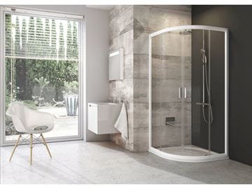 RAVAK BLIX BLCP4 90 sprchovací kút 90x90 cm, R500, posuvné dvere, biela/sklo transparent 3B270100Z1 Obrázek - fotka
