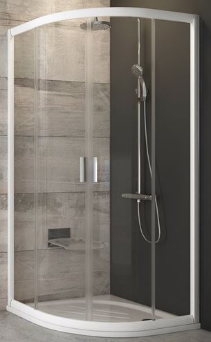 RAVAK BLIX BLCP4 90 sprchovací kút 90x90 cm, R500, posuvné dvere, biela/sklo transparent 3B270100Z1 Obrázek - Hlavní obrázek