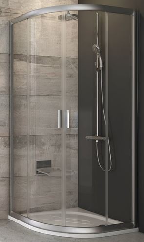 RAVAK BLIX BLCP4 80 sprchovací kút 80x80 cm, R500, posuvné dvere, satin/sklo transparent 3B240U00Z1 Obrázek - Hlavní obrázek