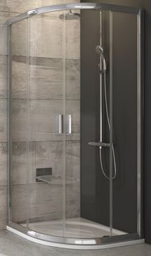 RAVAK BLIX BLCP4 90 sprchovací kút 90x90 cm, R500, posuvné dvere, lesk/sklo transparent