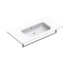 CONCEPT S umývadlo 100 cm, bez otvoru pre batériu, s prepadom, Cataglaze