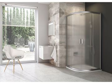 RAVAK BLIX BLCP4 90 sprchovací kút 90x90 cm, R500, posuvné dvere, satin/sklo grape 3B270U00ZG Obrázek - fotka