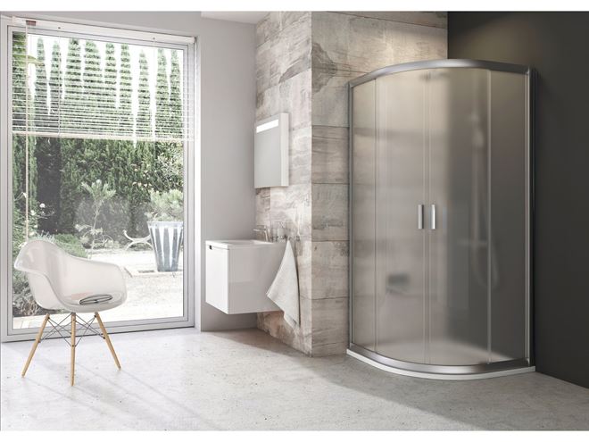 RAVAK BLIX BLCP4 90 sprchovací kút 90x90 cm, R500, posuvné dvere, satin/sklo grape 3B270U00ZG Obrázek - fotka