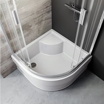 RAVAK BLIX BLCP4-90 SABINA sprchovací kút 90x90 cm, R500, znížený, posuvné dvere, lesk/sklo tranpsarent 3B270C40Z1 Obrázek - fotka
