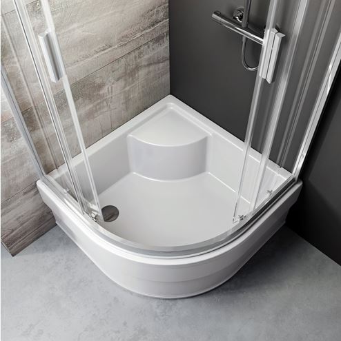 RAVAK BLIX BLCP4-80 SABINA sprchovací kút 80x80 cm, R500, znížený, posuvné dvere, lesk/sklo tranpsarent 3B240C40Z1 Obrázek - fotka