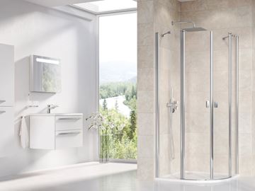 RAVAK CHROME CSKK4 90 sprchovací kút 90x90 cm, R500, krídlové dvere, lesk / sklo transparent 3Q170C00Z1 Obrázek - fotka