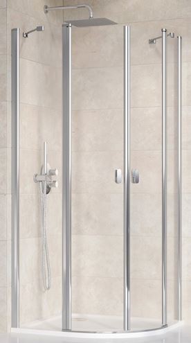 RAVAK CHROME CSKK4 90 sprchovací kút 90x90 cm, R500, krídlové dvere, lesk / sklo transparent 3Q170C00Z1 Obrázek - Hlavní obrázek