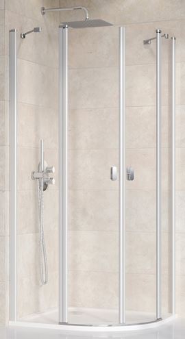RAVAK CHROME CSKK4 90 sprchovací kút 90x90 cm, R500, krídlové dvere, satin/sklo transparent 3Q170U00Z1 Obrázek - Hlavní obrázek