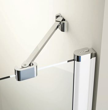 RAVAK CHROME CSKK4 90 sprchovací kút 90x90 cm, R500, krídlové dvere, satin/sklo transparent 3Q170U00Z1 Obrázek - fotka