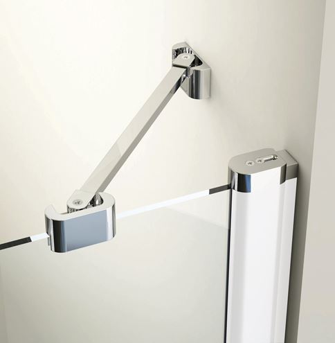 RAVAK CHROME CSKK4 90 sprchovací kút 90x90 cm, R500, krídlové dvere, satin/sklo transparent 3Q170U00Z1 Obrázek - fotka