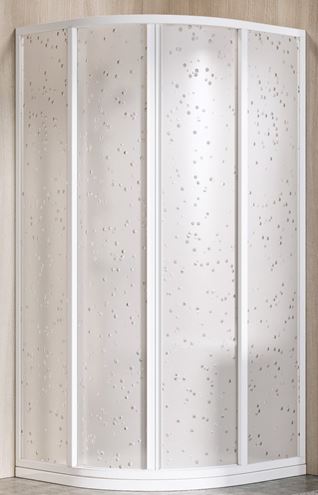 RAVAK SUPERNOVA SKCP4 90 sprchovací kút 90x90 cm, R500, posuvné dvere, biela/plast pearl 3117O10211 Obrázek - Hlavní obrázek