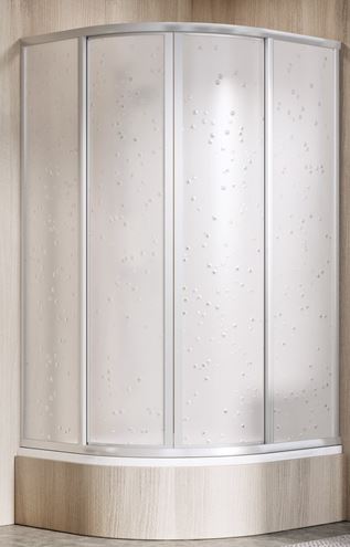 RAVAK SUPERNOVA SKCP4 SABINA 80 sprchovací kút 80x80 cm, R500, znížený, posuvné dvere, satin/plast pearl 31144VU0011 Obrázek - Hlavní obrázek