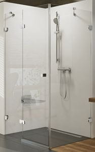 RAVAK BRILLIANT BSDPS 80L sprchový kút 80x80 cm, vstup spredu, krídlové dvere, ľavý, chróm/sklo transparent