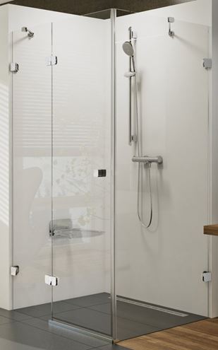 RAVAK BRILLIANT BSDPS 120/80L sprchový kút 120x80 cm, vstup spredu, krídlové dvere, ľavý, chróm / sklo transparent 0ULG4A00Z1 Obrázek - Hlavní obrázek