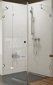 RAVAK BRILLIANT BSDPS 120/90L sprchový kút 120x90 cm, vstup spredu, krídlové dvere, ľavý, chróm/sklo transparent