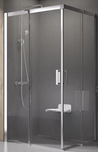 RAVAK MATRIX MSRV4 80 sprchový kút 80x80 cm, rohový vstup, posuvné dvere, lesk/sklo transparent