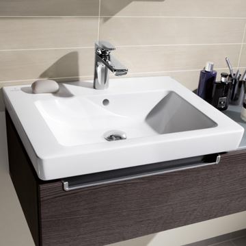 VILLEROY & BOCH SUBWAY 2.0 umývadlo 60 cm, s otvorom pre batériu a prepadom, brúsené, alpská biela 71136G01 Obrázek - fotka