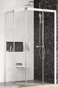 RAVAK MATRIX MSRV4 100 sprchový kút 100x100 cm, rohový vstup, posuvné dvere, biela/sklo transparent