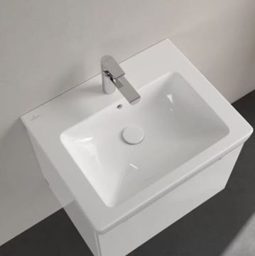 VILLEROY & BOCH SUBWAY 2.0 umývadlo 60 cm, s otvorom pre batériu a prepadom, CeramicPlus, alpská biela 7113F0R1 Obrázek - fotka