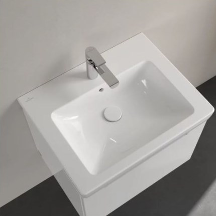 VILLEROY & BOCH SUBWAY 2.0 umývadlo 60 cm, s otvorom pre batériu a prepadom, CeramicPlus, alpská biela 7113F0R1 Obrázek - fotka