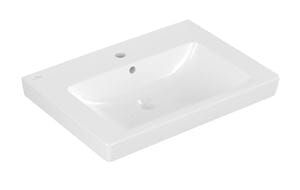 VILLEROY & BOCH SUBWAY 2.0 umývadlo 65 cm, s otvorom pre batériu a prepadom, CeramicPlus, brúsené, alpská biela