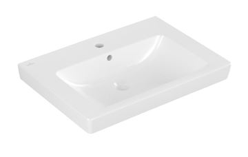VILLEROY & BOCH SUBWAY 2.0 umývadlo 65 cm, s otvorom pre batériu a prepadom, CeramicPlus, brúsené, alpská biela