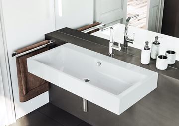 KALDEWEI PURO 3164 umývadlo 60 cm, s otvorom pre batériu a prepadom, smaltovaná oceľ, Perl-Effekt, alpská biela 901406013001 Obrázek - fotka