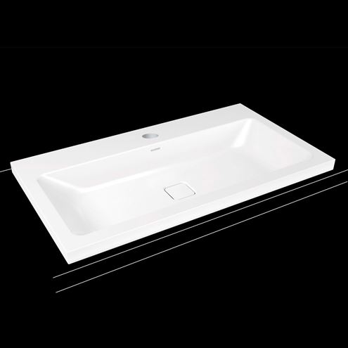KALDEWEI CONO 3084 umývadlo 90 cm, s otvorom pre batériu, bez prepadu, smaltovaná oceľ, Perl-Effekt, alpská biela 902006013001 Obrázek - fotka