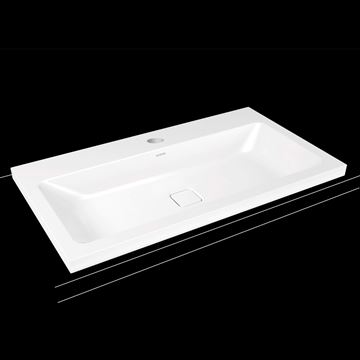 KALDEWEI CONO 3084 umývadlo 90 cm, s otvorom pre batériu, bez prepadu, smaltovaná oceľ, Perl-Effekt, alpská biela 902006013001 Obrázek - fotka