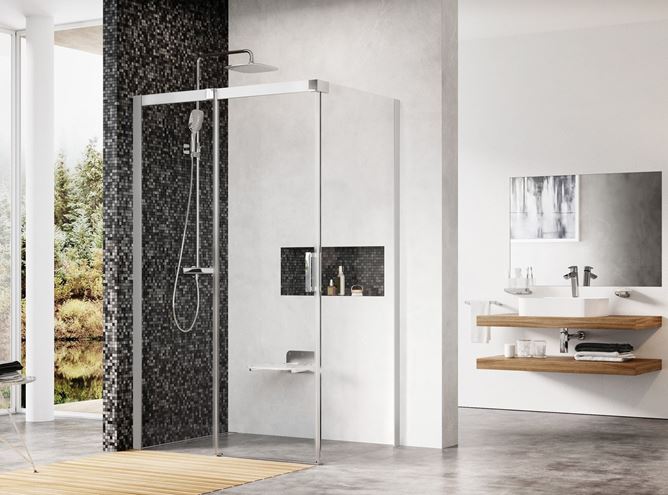 RAVAK MATRIX MSDPS 120/80 L sprchový kút 120x80 cm, rohový vstup, posuvné dvere, ľavý, satin/sklo transparent 0WLG4U00Z1 Obrázek - fotka