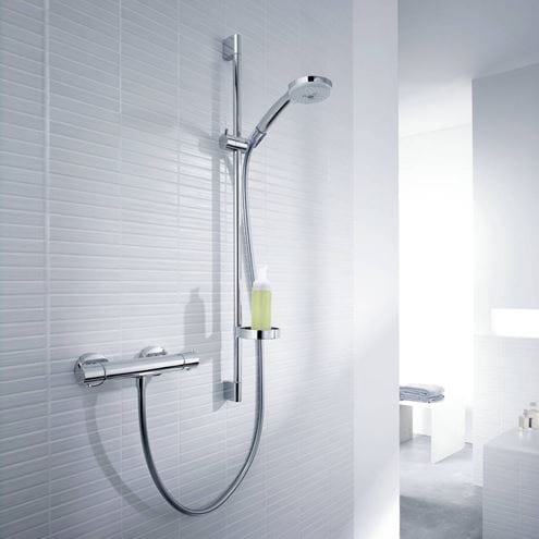HANSGROHE CROMA 100 MULTI sprchový set s termostatickou batériou, ručná sprcha s 3 prúdmi, tyč, hadica, chróm 27085000 Obrázek - fotka